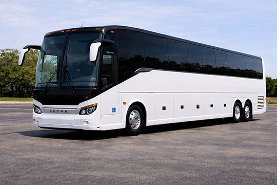 56-passenger charter bus available for charter in Evanston, IL